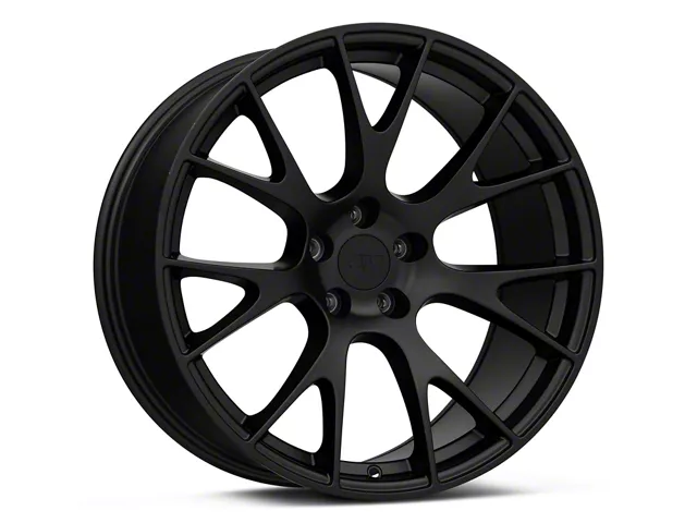 Hellcat Style Matte Black Wheel; Rear Only; 20x10 (06-10 RWD Charger)