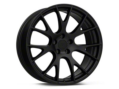 Hellcat Style Matte Black Wheel; 20x9; 18mm Offset (06-10 RWD Charger)