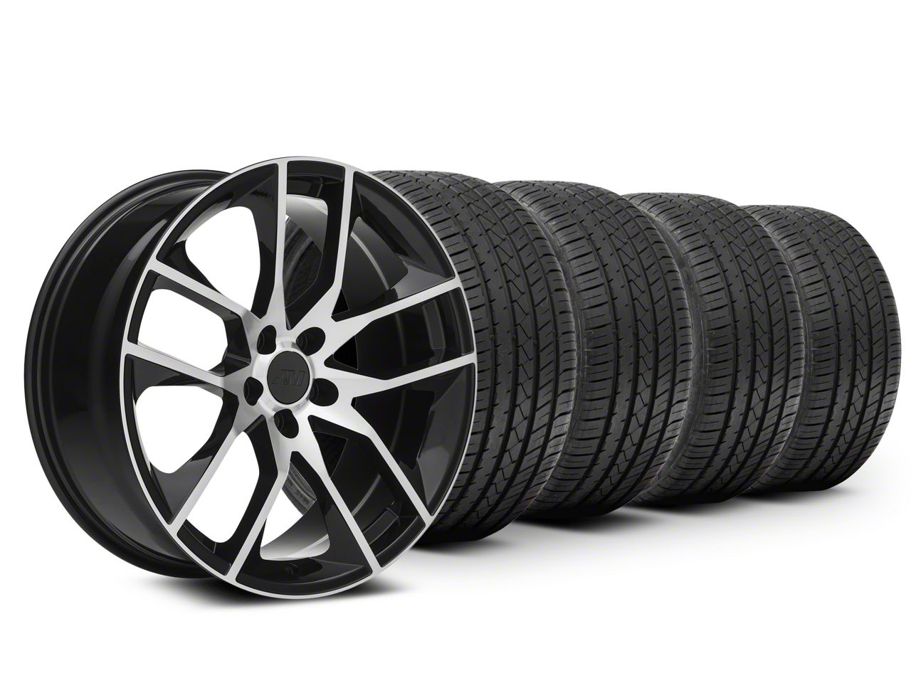 Mustang MMD 551C Charcoal 4-Wheel Kit; 20x8.5; 35mm Offset (05-09