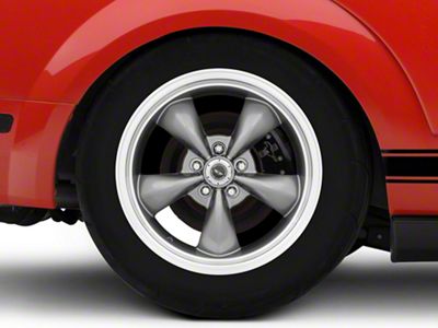 American Racing TORQ THRUST M Anthracite Gray Wheel; 18x9; 24mm Offset (05-09 Mustang GT, V6)
