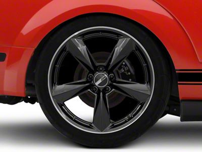 American Racing TTF Gloss Black with DDT Lip Wheel; Rear Only; 20x11; 50mm Offset (05-09 Mustang)