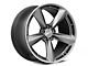 American Racing TTF Matte Anthracite with Machined Lip Wheel; 20x9.5 (05-09 Mustang)