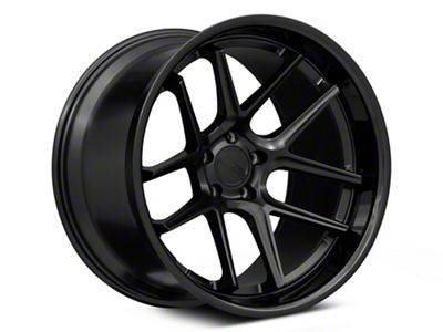 American Racing Bishop Matte Black with Gloss Black Lip Wheel; 20x9.5 (06-10 RWD Charger)