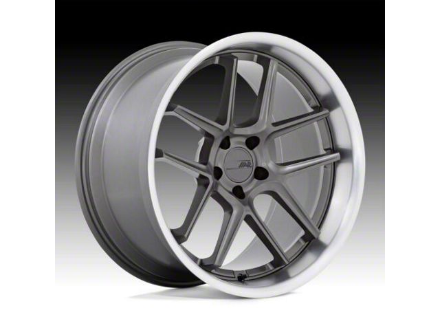 American Racing Bishop Matte Gunmetal with Machined Lip Wheel; Rear Only; 20x11 (06-10 RWD Charger)