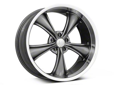 American Racing BOSS Graphite with Diamond Cut Lip Wheel; Rear Only; 20x10; 20mm Offset (06-10 RWD Charger)