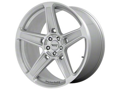 American Racing HELLION Machined Silver Wheel; Rear Only; 20x10.5 (06-10 RWD Charger)
