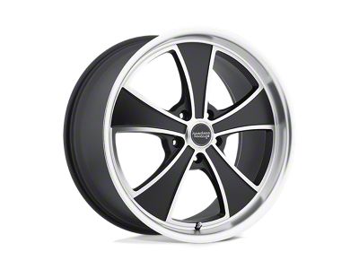 American Racing Mach 5 Satin Black Machined Wheel; 17x8; 38mm Offset (07-10 AWD Charger)