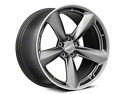 American Racing TTF Matte Anthracite with Machined Lip Wheel; 20x9.5; 15mm Offset (06-10 RWD Charger)