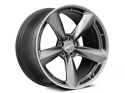 American Racing TTF Matte Anthracite with Machined Lip Wheel; 20x9.5; 15mm Offset (06-10 RWD Charger)
