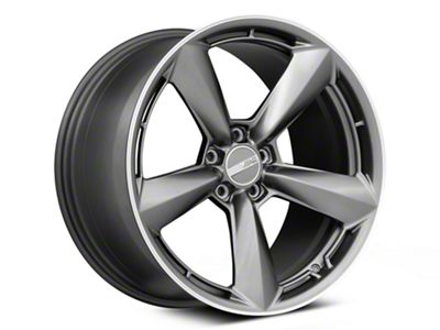 American Racing TTF Matte Anthracite with Machined Lip Wheel; Rear Only; 20x11 (06-10 RWD Charger)