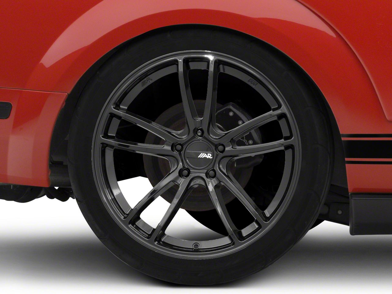 American Racing Mustang Mach Five Gloss Black Wheel; Rear Only; 20x10 ...
