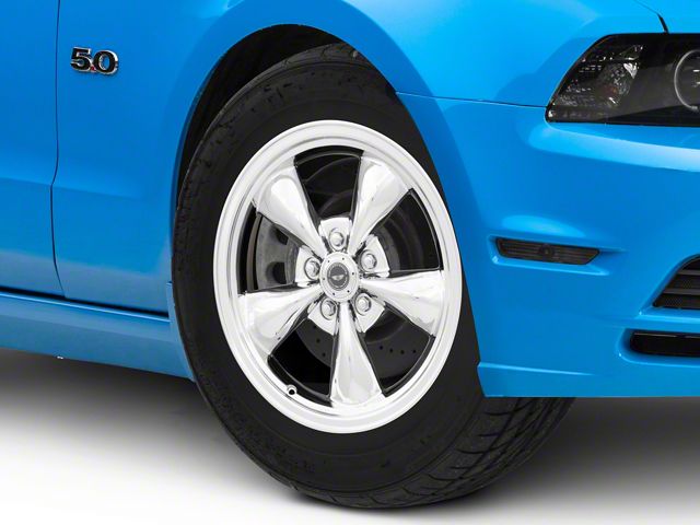 American Racing TORQ THRUST M Chrome Wheel; 17x9 (10-14 Mustang GT w/o Performance Pack, V6)