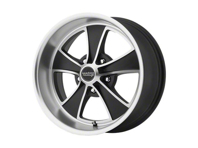 American Racing Mustang Mach 5 Satin Black Machined Wheel; 17x8 ...