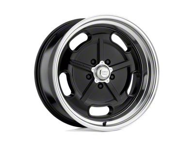 American Racing Salt Flat Gloss Black with Diamond Cut Lip Wheel; Rear Only; 22x10.5; 0mm Offset (15-23 Mustang)