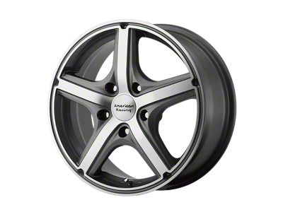 American Racing Maverick Anthracite Machined Wheel; 16x7; 40mm Offset (93-02 Camaro)