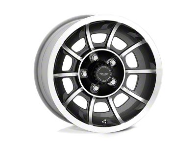 American Racing Vector Anthracite Machined Wheel; 15x8.5; 6mm Offset (93-02 Camaro)