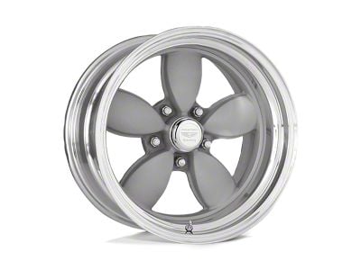 American Racing Classic 200S Vintage Silver Center with Polished Barrel Wheel; 17x7; 0mm Offset (94-98 Mustang)