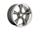 American Racing Boss TT Graphite with Diamond Cut Lip Wheel; 20x8.5; 2mm Offset (94-98 Mustang)