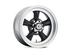 American Racing Torq Thrust D Satin Black with Machined Lip Wheel; 15x6; 4mm Offset (94-98 Mustang)