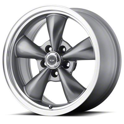 American Racing TORQ THRUST M Anthracite Gray Wheel; 17x8; 30mm Offset (94-98 Mustang)