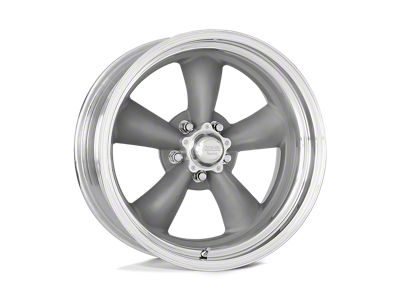 American Racing Classic Torq Thrust II Custom Gray with Polished Lip Wheel; 16x8; -5mm Offset (99-04 Mustang GT, V6)