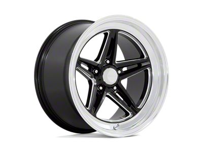 American Racing Groove Gloss Black Milled with Diamond Cut Lip Wheel; 18x7; 0mm Offset (99-04 Mustang)