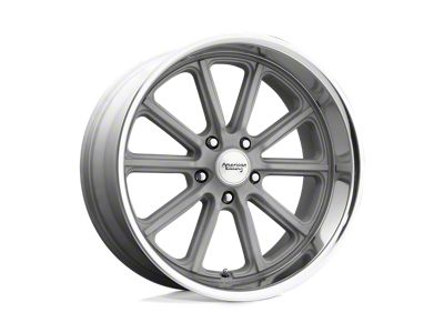 American Racing Rodder Vintage Silver with Diamond Cut Lip Wheel; 20x8; 0mm Offset (99-04 Mustang)