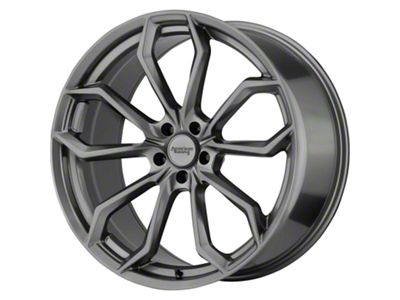 American Racing Splitter Graphite Wheel; Rear Only; 20x10.5; 40mm Offset (16-24 Camaro, Excluding ZL1)