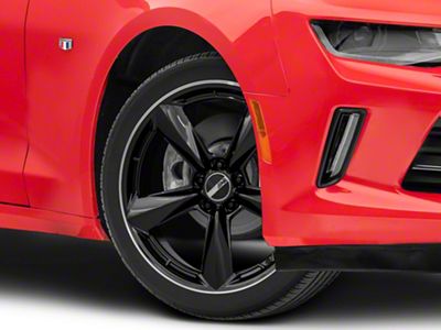 American Racing TTF Gloss Black with DDT Lip Wheel; 20x9.5; 15mm Offset (16-24 Camaro)