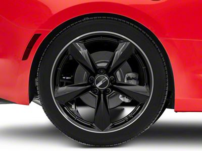 American Racing TTF Gloss Black with DDT Lip Wheel; Rear Only; 20x11; 43mm Offset (16-24 Camaro)