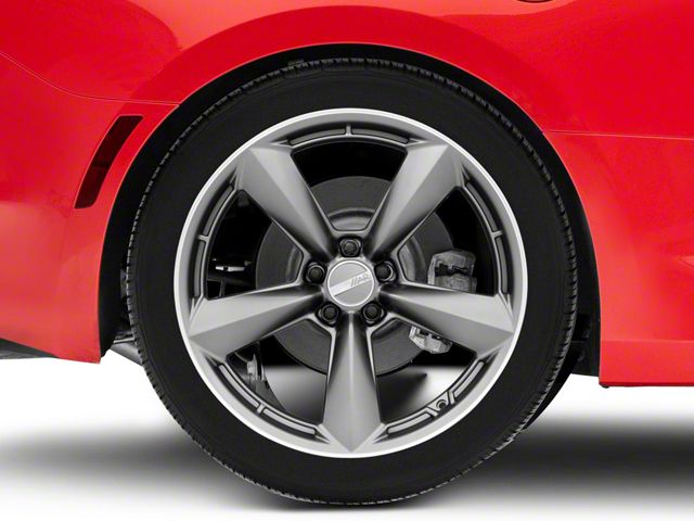 American Racing TTF Matte Anthracite with Machined Lip Wheel; Rear Only; 20x11 (16-24 Camaro)