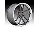 American Racing Bishop Matte Gunmetal Machined Wheel; 20x11 (18-23 Challenger Widebody)