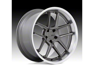 American Racing Bishop Matte Gunmetal Machined Wheel; 20x12; 6mm Offset (18-23 Challenger Widebody)