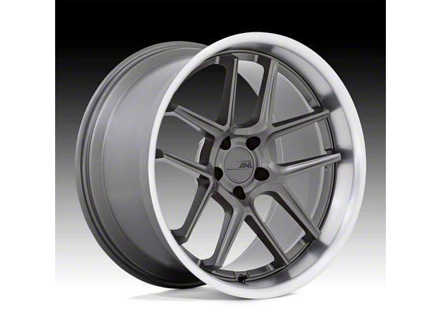 American Racing Bishop Matte Gunmetal Machined Wheel; 20x12 (18-23 Challenger Widebody)