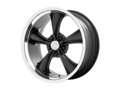 American Racing BOSS Textured Black with Diamond Cut Lip Wheel; Rear Only; 20x10; 20mm Offset (08-23 RWD Challenger, Excluding SRT Demon)