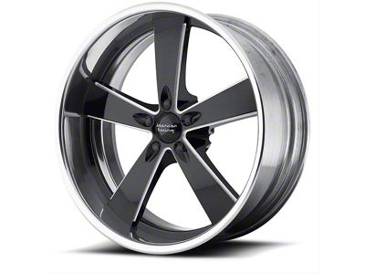 American Racing Burnout Two-Piece Gloss Black Milled Wheel; 20x8.5; 16mm Offset (08-23 RWD Challenger, Excluding Widebody)