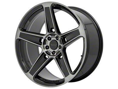 American Racing HELLION Gloss Black with Gray Tint Wheel; 20x9.5; 15mm Offset (08-23 RWD Challenger, Excluding SRT Demon)