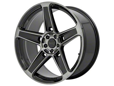 American Racing HELLION Gloss Black with Gray Tint Wheel; Rear Only; 22x10.5 (08-23 RWD Challenger, Excluding SRT Demon)