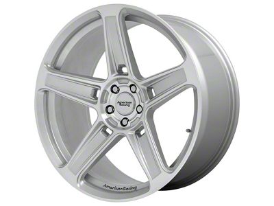 American Racing HELLION Machined Silver Wheel; Rear Only; 20x10.5; 22mm Offset (08-23 RWD Challenger, Excluding SRT Demon)