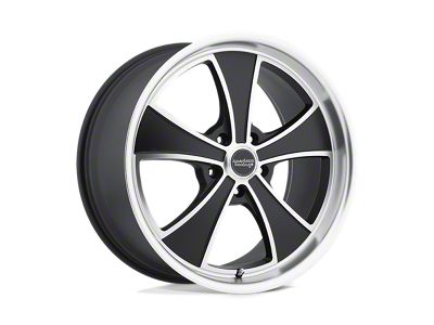 American Racing Mach 5 Satin Black Machined Wheel; 17x8 (17-23 AWD Challenger)