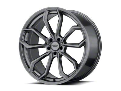 American Racing SPLITTER Graphite Wheel; Rear Only; 22x10.5; 25mm Offset (08-23 RWD Challenger, Excluding SRT Demon)