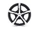American Racing Trigger Gloss Black Machined Wheel; 18x8 (17-23 AWD Challenger)