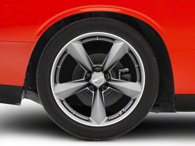 American Racing TTF Matte Anthracite with Machined Lip Wheel; Rear Only; 20x11; 20mm Offset (08-23 RWD Challenger, Excluding Widebody)