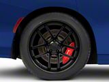 American Racing Bishop Matte Black with Gloss Black Lip Wheel; Rear Only; 20x11; 22mm Offset (11-23 RWD Charger, Excluding Widebody)