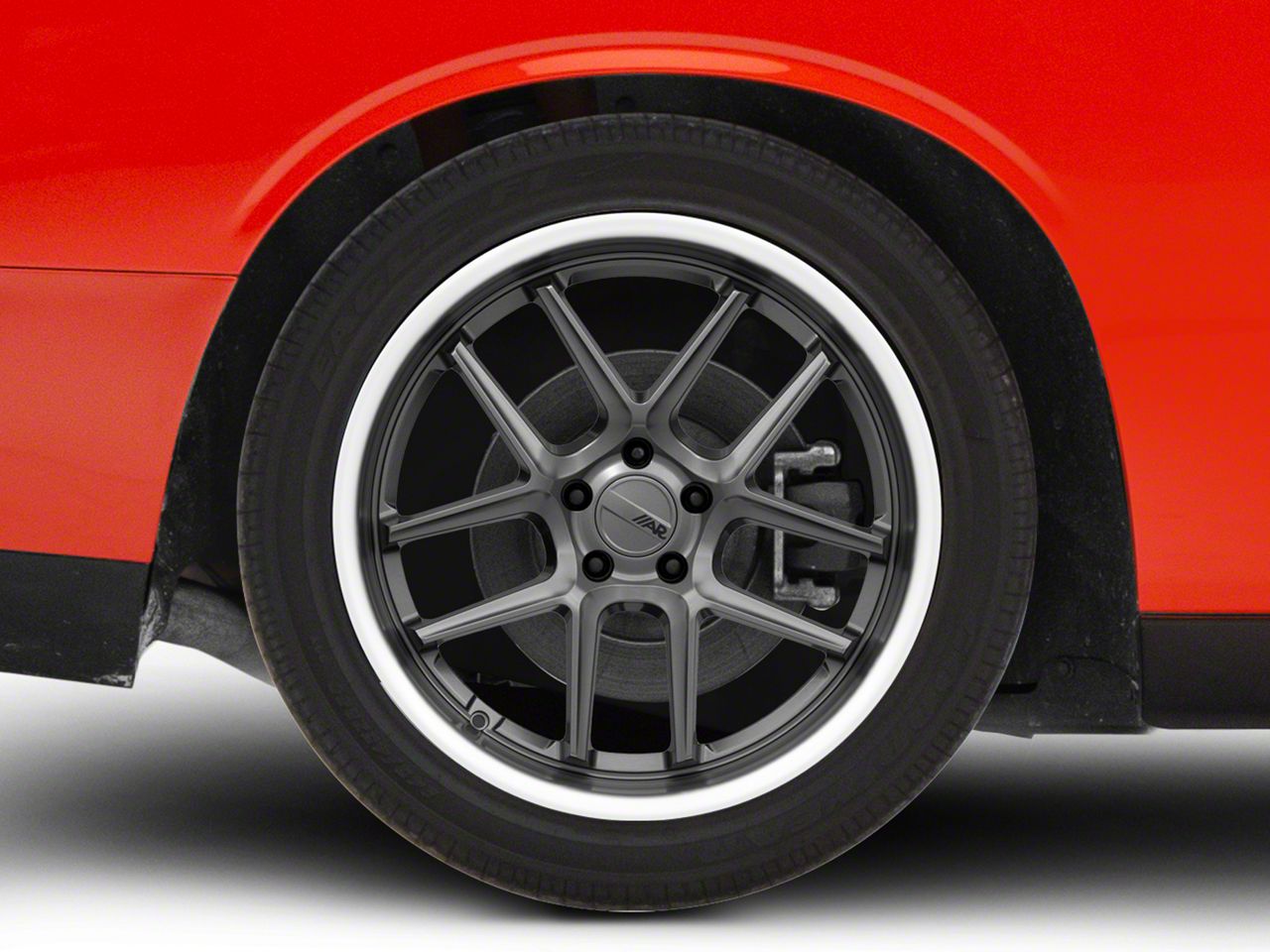 American Racing Charger Bishop Matte Gunmetal with Machined Lip Wheel ...