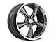 American Racing BOSS Graphite with Diamond Cut Lip Wheel; Rear Only; 20x10 (11-23 RWD Charger)