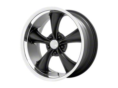 American Racing BOSS Textured Black with Diamond Cut Lip Wheel; Rear Only; 20x10 (11-23 RWD Charger)