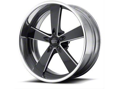 American Racing Burnout Two-Piece Gloss Black Milled Wheel; 20x8.5 (11-23 RWD Charger, Excluding Widebody)