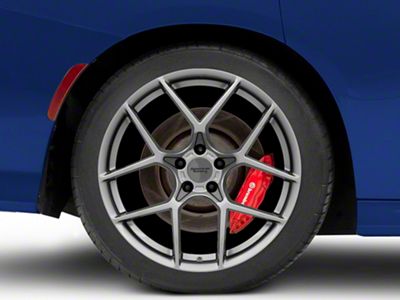 American Racing Crossfire Graphite Wheel; Rear Only; 20x10.5; 25mm Offset (11-23 RWD Charger, Excluding Widebody)