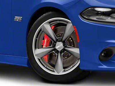 American Racing TTF Matte Anthracite with Machined Lip Wheel; 20x11; -6mm Offset (20-23 Charger Widebody)